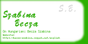 szabina becza business card